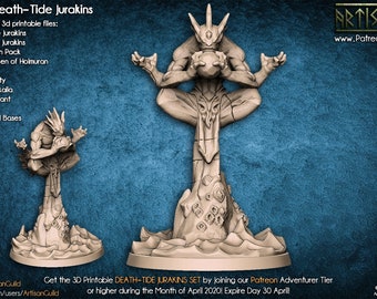 Fishfolk Merfolk Monk Shrine Decor DnD miniatures compatible with 28mm 32mm fantasy minis | 20402