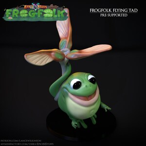 Cute Frog Folk Premium dnd Miniature Mini | Resin 3D Printed | 28mm 32mm up to 100mm | 45020
