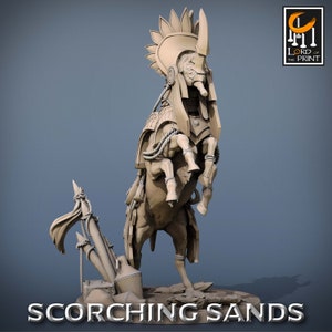 Egyptian Mount Saddle v3 Premium dnd Miniature Mini Figure Figurine | 28mm 32mm 100mm | Resin 3D Printed | 43695