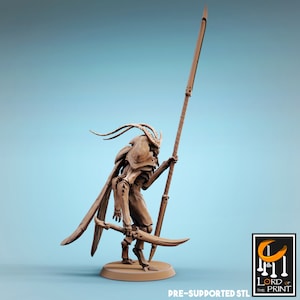 Demon Infernum Soldier Thrikeen Premium dnd Miniature Mini Figure Figurine | 28mm 32mm 100mm | Resin 3D Printed | 44382_A