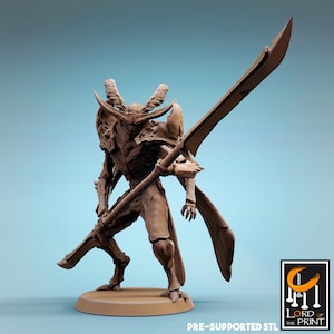 Demon Infernum Soldier Thrikeen Premium dnd Miniature Mini Figure Figurine | 28mm 32mm 100mm | Resin 3D Printed | 44383_A