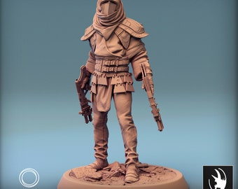 Assassin Rogue DnD miniatures compatible with 28mm 32mm tabletop fantasy minis | 44649
