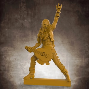Human Male Bard  | Premium 3D Printed Fantasy Tabletop Miniature 28mm 32mm to 100mm |  dnd  20104