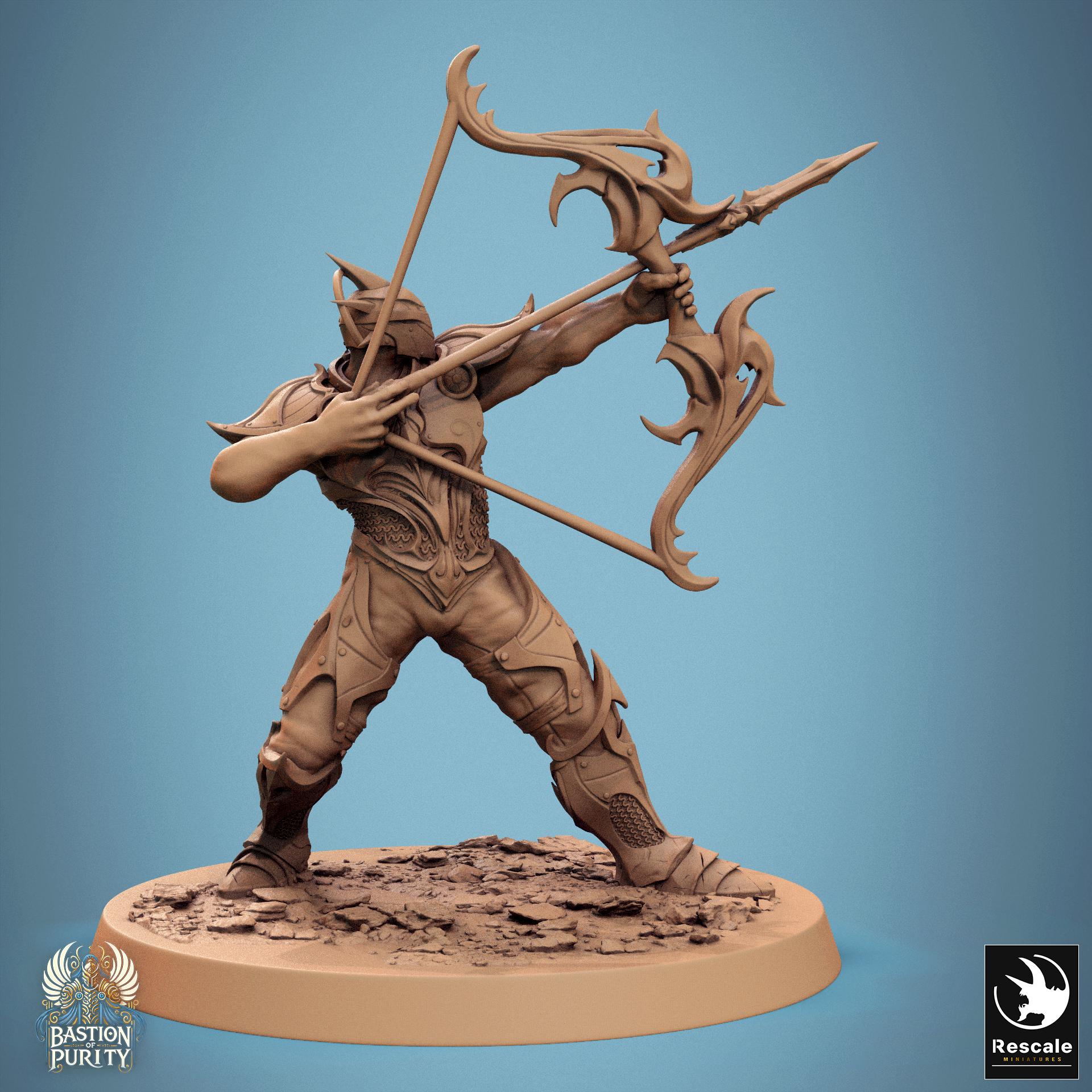 Archer Ranger V2 Dnd Miniatures Compatible With 28mm 32mm Fantasy Minis ...