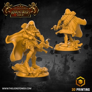 Epic Female Ranger Archer v1 | Premium 3D Printed Tabletop Miniatures 28mm to 100mm |   dnd  Dungeon and Dragon 20692