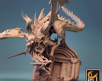 Necromancer on Dragon DnD Miniatures compatible with 28mm 32mm fantasy minis | 20769
