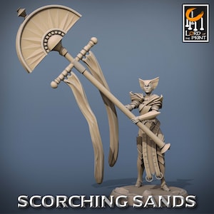 Egyptian Female Guard Pin Up v1 Premium dnd Miniature Mini Figure Figurine | 28mm 32mm to 100mm | Resin 3D Printed | 43678