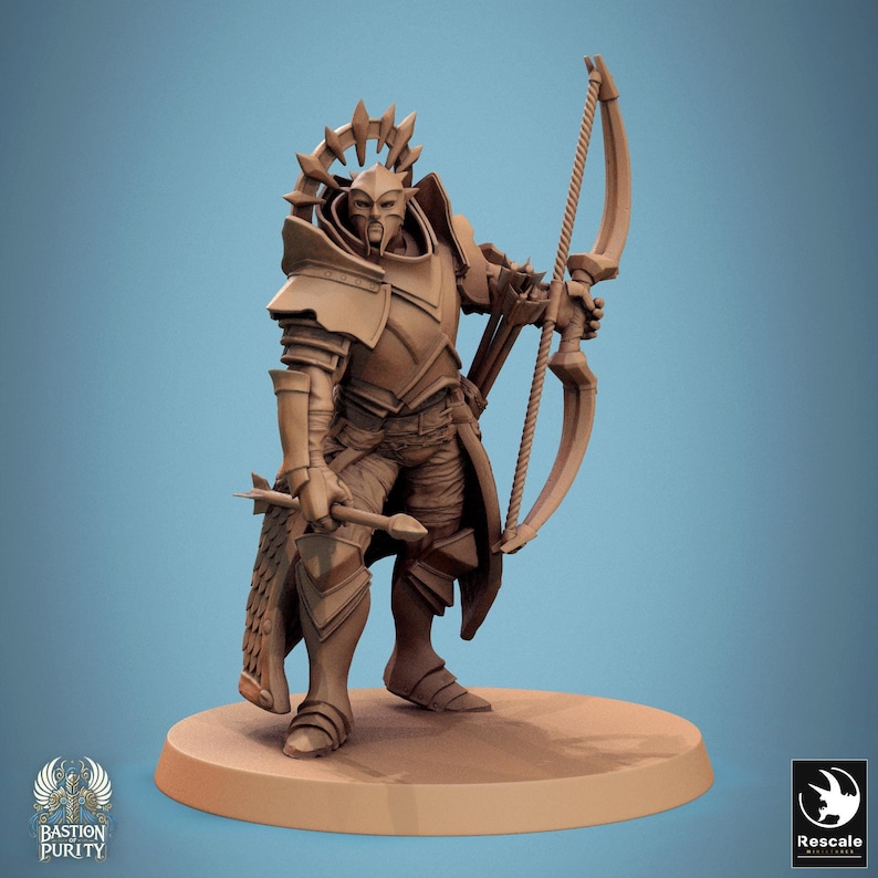 Archer Ranger V5 Dnd Miniatures Compatible With 28mm 32mm Fantasy Minis ...