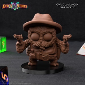 Shooter Owl Owlkin Premium dnd Miniature Mini | Resin 3D Printed | 28mm 32mm up to 100mm | 45154