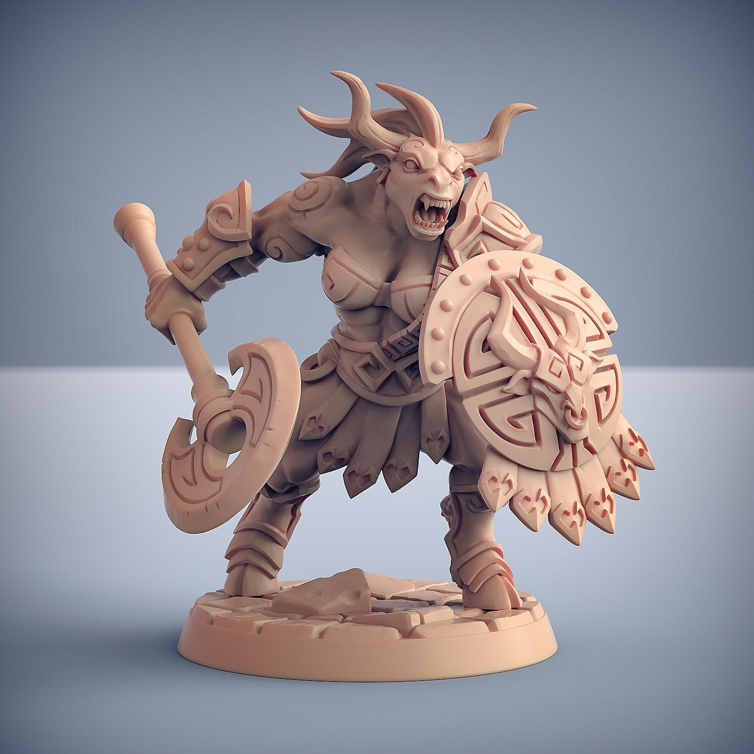 Buy Minotaur Barbarian D Premium Dnd Miniature Mini | 28mm