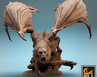 Miniaturas Manticore v1 DnD compatibles con miniaturas de fantasía de mesa de 28 mm y 32 mm / 44545_A_v1