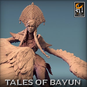 Female Harpy v2 Premium dnd Miniature Mini Fighter Warrior | Resin 3D Printed | 28mm 32mm 100mm | 44212