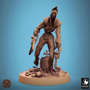 Zombie Undead Skeleton v5 Premium dnd Miniature Figure Figurine | Resin 3D Printed | 28mm 32mm up to 100mm | 46211