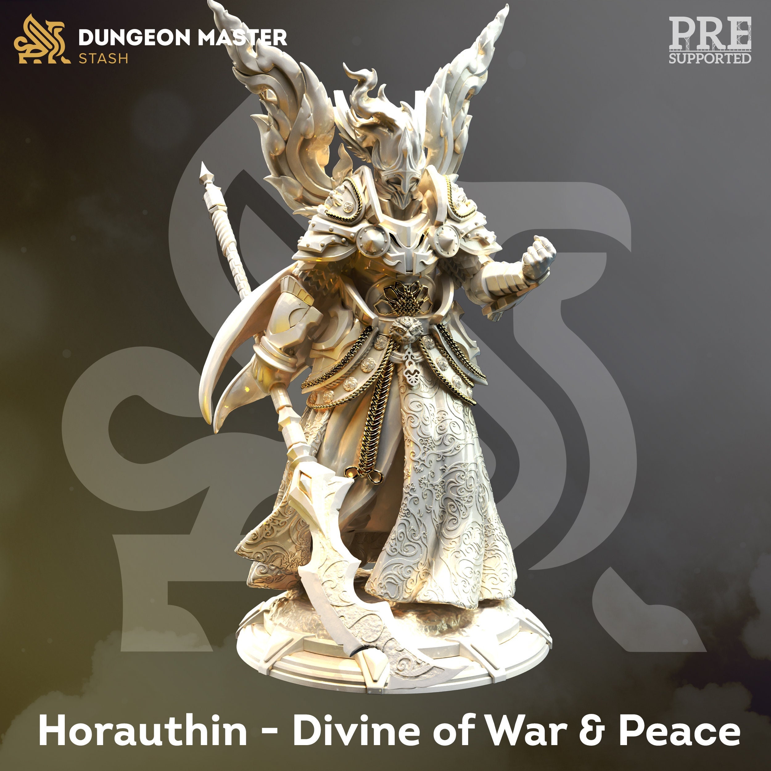Angel Warrior Divine Premium dnd Miniature Mini Archangel Celestial Resin 3D Printed | 50275