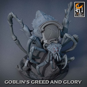 Giant Spider Saddle V13 Premium dnd Miniature Mini | 28mm 32mm up to 100mm | Resin 3D Printed | 43587