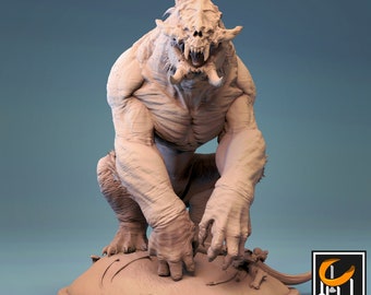 Figurki DnD Demon Silver Gorilla v2 kompatybilne z figurkami fantasy 28 mm 32 mm | 44338