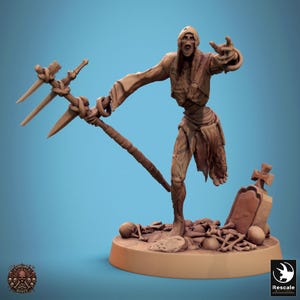 Zombie Undead Skeleton v17 Premium dnd Miniature Figure Figurine | Resin 3D Printed | 28mm 32mm up to 100mm | 46223