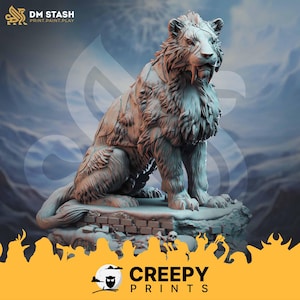 Sabertooth Tiger DnD-miniaturen compatibel met fantasieminis van 28 mm en 32 mm op tafel 50092 DM1223