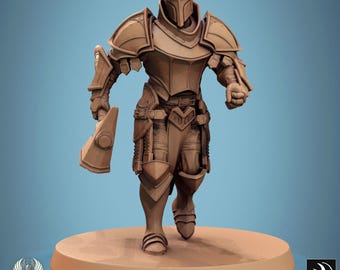Paladín Caballero Soldado Miniaturas DnD compatibles con miniaturas de fantasía de 28 mm y 32 mm / 46023