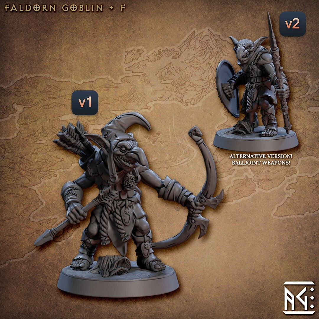 Goblin Archer Ranger F Dnd Miniatures Compatible With 28mm 32mm ...