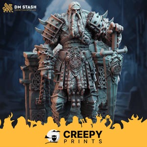 Jotun Frost Giant King DnD miniatures compatible with 28mm 32mm fantasy minis 50095 DM1223