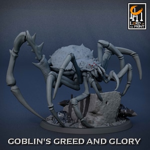Giant Spider V3 Premium dnd Miniature Mini | 28mm 32mm up to 100mm | Resin 3D Printed | 43563