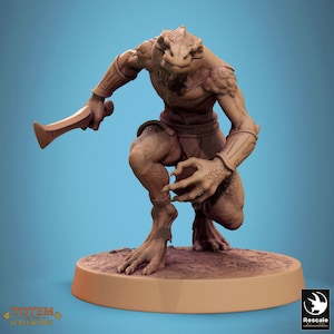 Lizardfolk Lizardman Murkborn v7 Premium dnd Miniature Mini | Lizardmen Lizardman | Resin 3D Printed | 46532