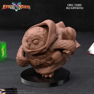 Owl Owlkin Thief Premium dnd Miniature Mini | Resin 3D Printed | 28mm 32mm up to 100mm | 45109