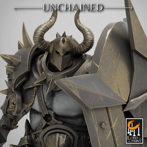 Heavy Knight Paladin Kleriker v3 Premium und Miniature Mini Unchained | Harz 3D Gedruckt | 28mm 32mm bis 100mm | 43180