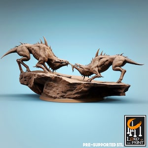 Hell Hound Infernum Dogs Diorama Premium dnd Miniature Mini | Flesh Hounds HellHound | 43441
