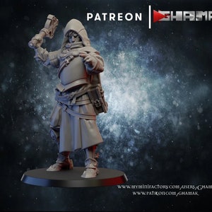 Monk Sorcerer v2Priest  | Premium 3D Printed Fantasy Tabletop Miniatures 28mm 32mm up to 100mm |  dnd  20223