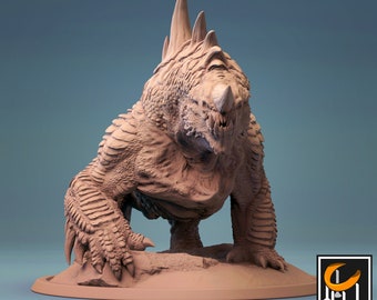 Dragon Turtle Dracocerberus v2 DnD Miniatures compatible with 28mm 32mm fantasy minis | 44354