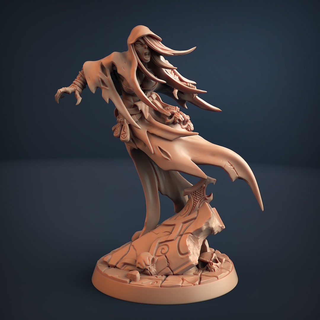 Wraith Tabletop Wight Wraith Ghost Dnd Miniatures Compatible With 28mm 32mm Tabletop ...