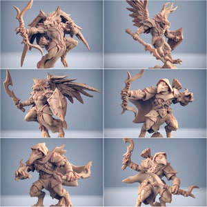 6x Kenku Aarakocra Ranger Rogue Archer Pack Premium dnd Miniature Mini Set Figure Figurine 28mm 32mm to 100mm | 30813_19