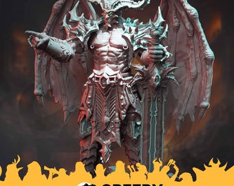 Demon Prince Lord Archdevil DnD-miniaturen compatibel met 28 mm 32 mm fantasyminis 50120 DM1023
