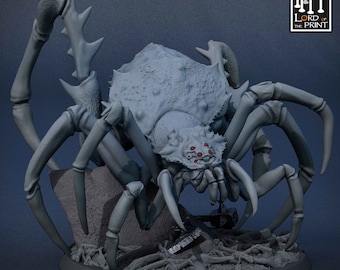 Aranha Gigante V10 Miniaturas de D&D compatíveis com miniaturas de fantasia de 28 mm e 32 mm | 43582