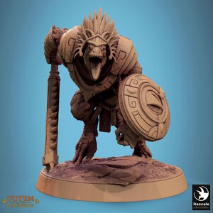 Lizardfolk Lizardman v19 Premium dnd Miniature Mini | Lizardmen Lizardman | Resin 3D Printed | 46519