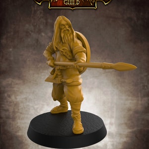 Human Fighter Warrior | Premium 3D Printed Fantasy Tabletop Miniatures 28mm 32mm up to 100mm |    dnd  20191