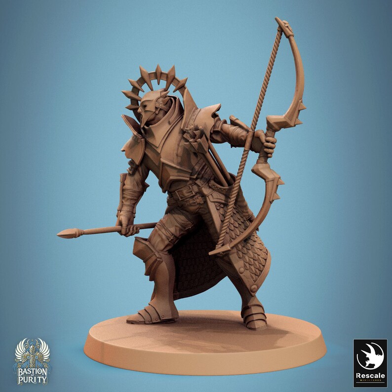 Archer Ranger V5 Dnd Miniatures Compatible With 28mm 32mm Fantasy Minis ...