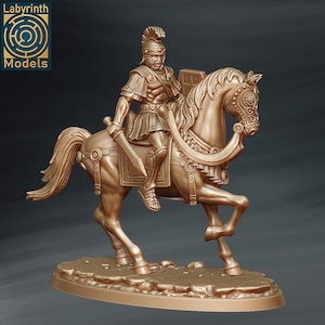 Knight Cleric Paladin Rider Commander Premium dnd Miniature Mini Warrior | Resin 3D Printed | 28mm 32mm 100mm | 47042