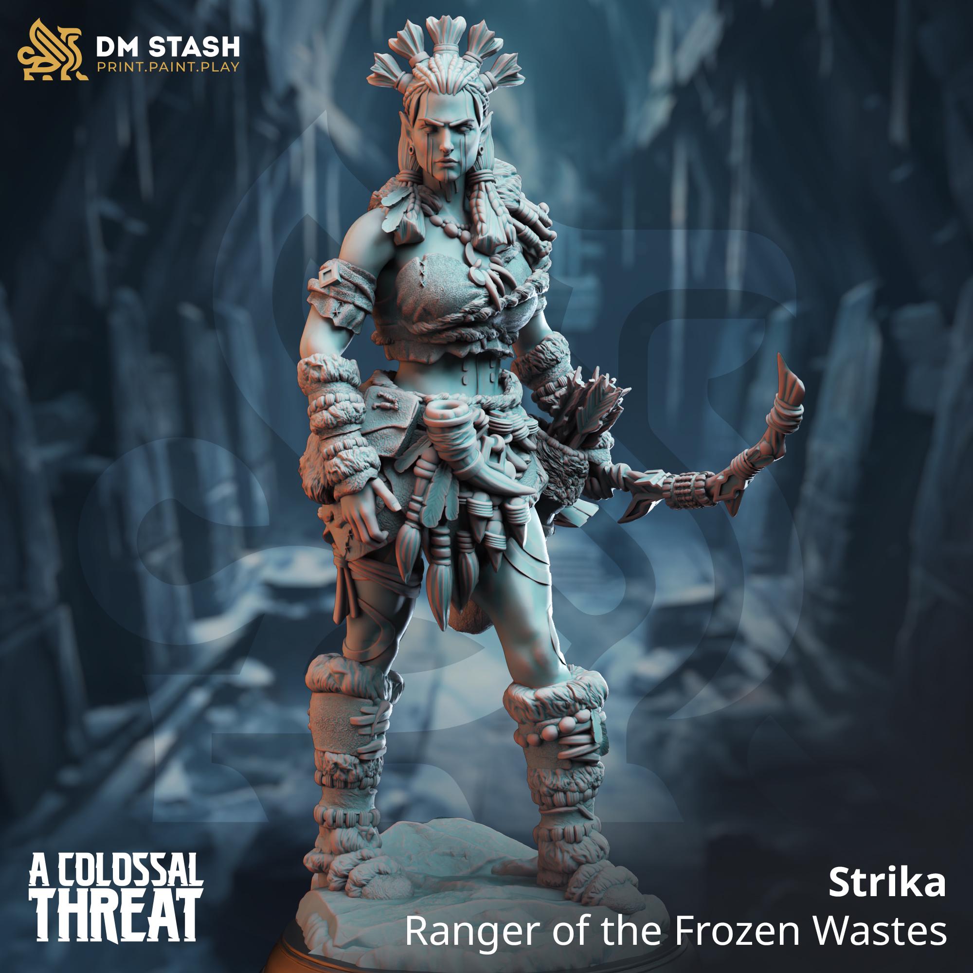 Female Goliath Barbarian Ranger Dnd Miniatures Compatible With