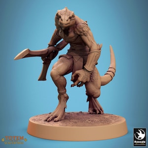 Lizardfolk Lizardman Murkborn v5 Premium dnd Miniature Mini | Lizardmen Lizardman | Resin 3D Printed | 46530