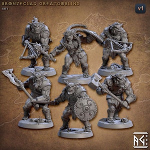 6x Bugbear Barbarian Pack DnD Miniatures compatible with 28mm 32mm fantasy minis | 30699_04