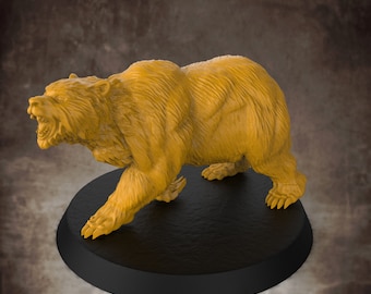 Bear Companion | Premium 3D Printed Fantasy Tabletop Miniatures 28mm 32mm up to 100mm |    dnd  20115