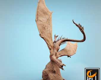 Dragón Wyvern Vouivre DnD Miniaturas compatibles con miniaturas de fantasía de 28 mm y 32 mm / 44362