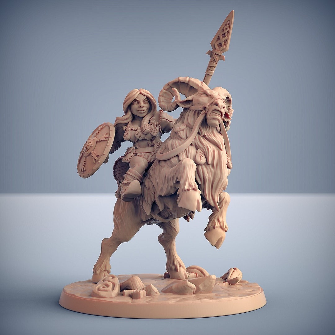 Female Dwarf Barbarian Rider V5 Dnd Miniatures Compatible With 28mm ...