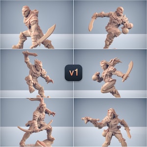 6x Thief Rogue Bandit Pack v1 Premium dnd Miniature Mini | Resin 3D Printed | 30340_45