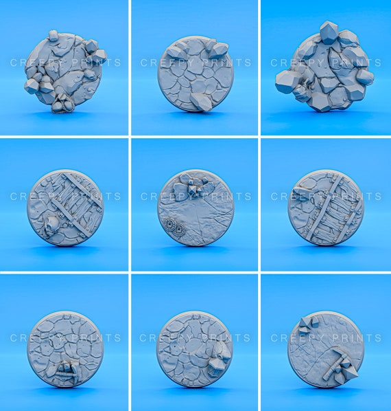 Wargaming Basi In Plastica Quadrate Da 25 Mm Giochi Da Tavolo Wargames - Italia