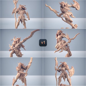 6x Triton Warriors Pack v1 Premium dnd Miniature Mini Fishfolk | Resin 3D Printed | 28mm 32mm to 100mm | 30306_11