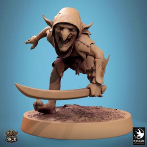 Goblin Warrior Assassin Rogue v13 Premium dnd Miniature Mini | 28mm 32mm up to 100mm | Resin 3D Printed | 46275